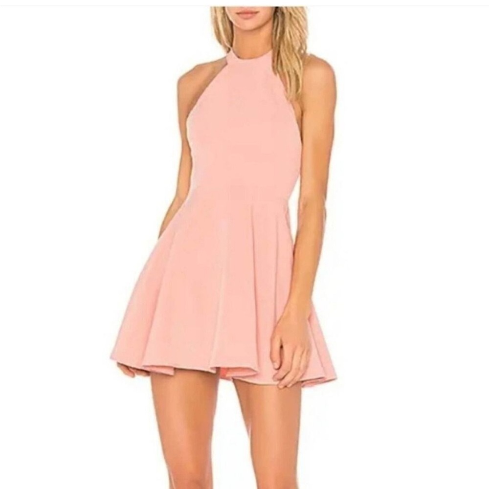 NBD REVOLVE Women’s Leo Blush Mini Halter Dress Sz Small New